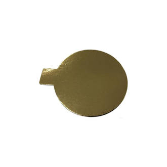 Cake Card 2mm Round with Tab 85mm Gold (100 Bundle)