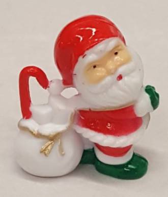 Santa with toy bag-Small-Plastic-30mm