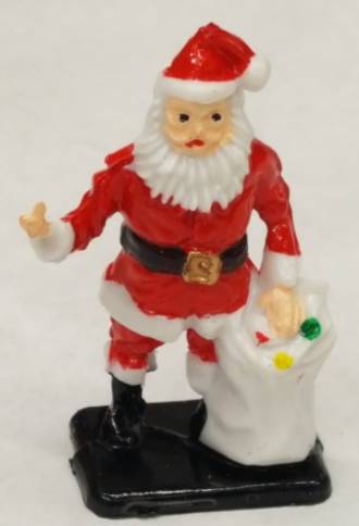 Santa with Gift Bag- Plastic-50mm