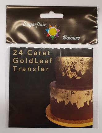 Sugarflair 24 Carat Edible Gold Leaf, 80 x 80mm