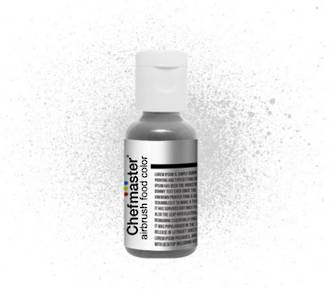 Chefmaster Airbrush Liquid Metallic Silver .67oz Bottle