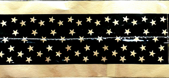 Cake Band Star Black/Gold 63mm (7m)