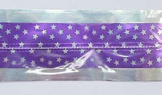 Cake Band Star Purple/Silver 63mm (7m)