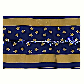 Star Pattern Band 76mm wide Royal Blue/Gold