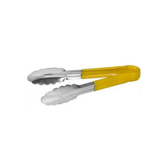 30cm Stainless Steel Tong, Yellow Handle