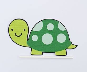 Turtle - Green Cake Topper (Card 100x50mm)