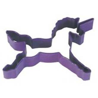 Unicorn Cookie Cutter, Purple metal. 11.5cm