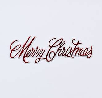 Merry Christmas Plaque 100 x 30mm, Red
