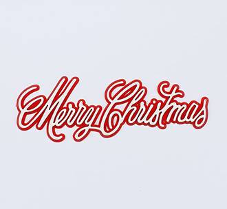 Merry Christmas Plaque 100 x 30mm, White