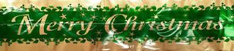 Merry Christmas Gold/Green Band (7 Metre Roll, 63mm width)