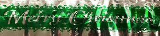 Merry Christmas Silver/Green Band (7 Metre Roll , 63mm width)