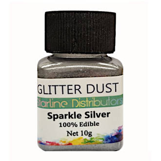 Glitter Dust - Sparkle Silver 10gm  (100% Edible)
