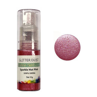 Glitter Dust - Hot Pink Pump 10gm  (100% Edible)