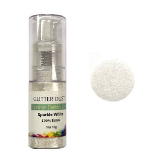 Glitter Dust - White Pump 10gm  (100% Edible)