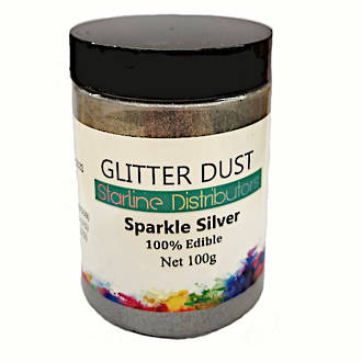 Glitter Dust - Sparkle Silver 100gm  (100% Edible)