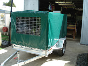 pvc trailer cage cover
