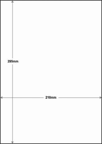 1 Label per sheet 210x295mm x100 sheets