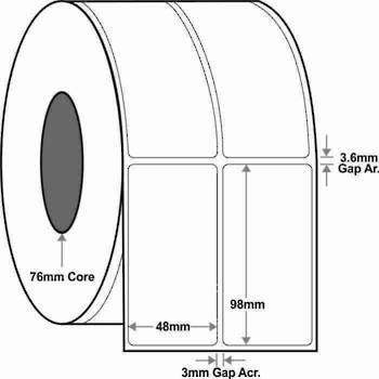 48x98mm x3,000 labels