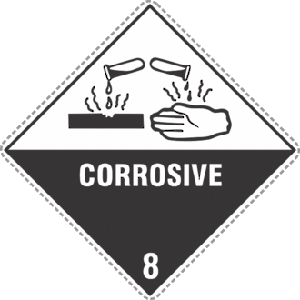 Corrosive 8 x500 labels