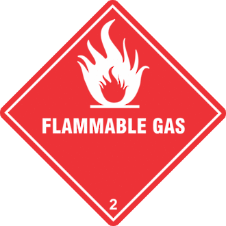 Flammable Gas 2.1 x500 labels