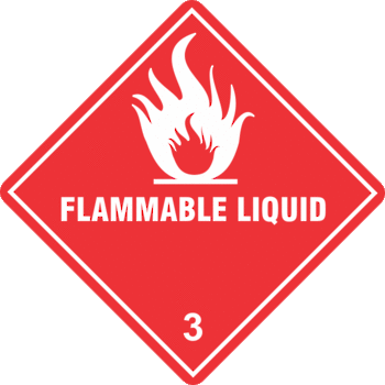 Flammable Liquid 3 x500 labels
