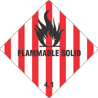 Flammable Solid 4.1 x500 labels
