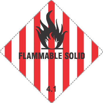 Flammable Solid 4.1 x500 labels