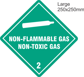 Non Flammable Compressed Gas 2.2 Large Vinyl Single Labels