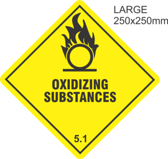 Oxidizing Substances Large Vinyl Single Labels