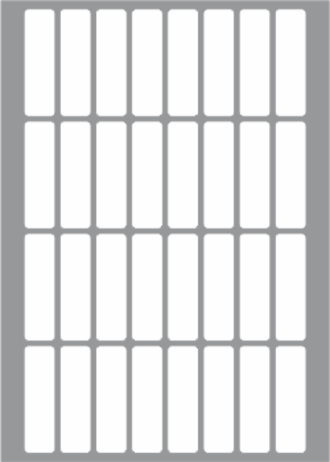 32 Labels per sheet 20x69mm x100 sheets