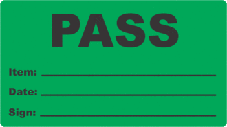 QC Pass x250 labels