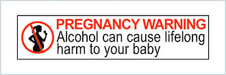 Pregnancy Warning Mark Large - 75x25mm