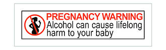 Pregnancy Warning Mark Medium - 58 x 18mm