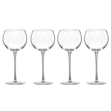 larabee dot wine balloon set 4