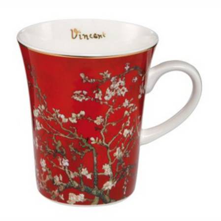 Van Gogh Almond Tree Red Mug