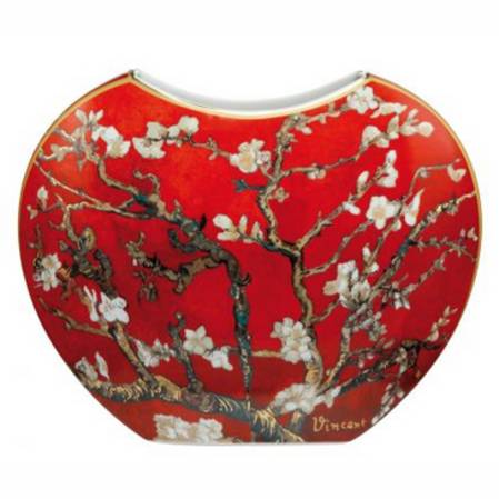 Van Gogh Almond Tree Red Vase 21cm