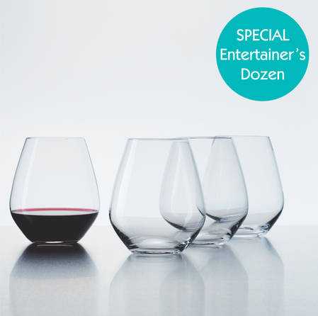 Entertainers Authentis Casual Burgundy Glass Set