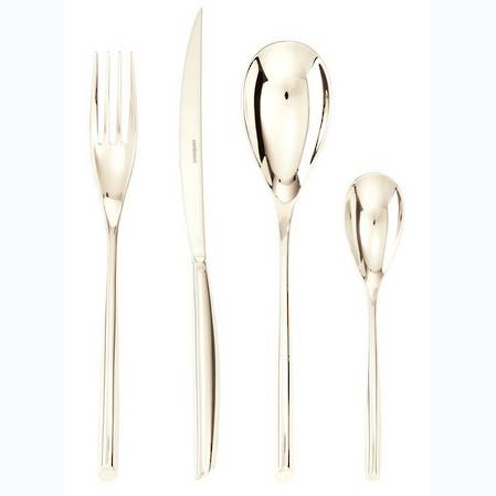 Bamboo PVD Champagne 24 Piece Cutlery Set