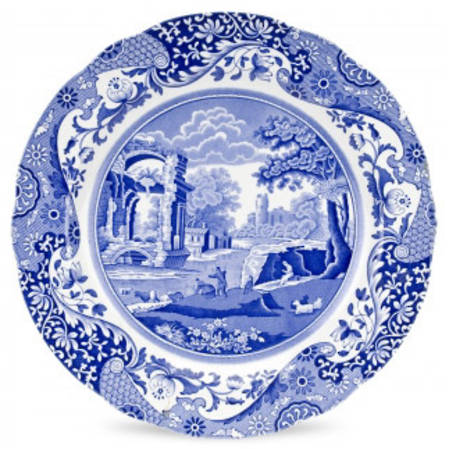 Blue Italian Buffet Plate