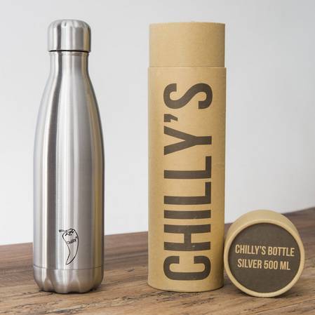 Chilly's Insulated Bottle Silver 500ml