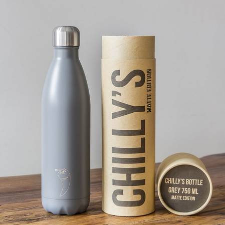 Chilly's Insulated Bottle Matte Grey 750ml