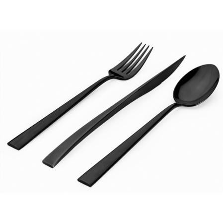 Duna Black 58 Piece Cutlery Set