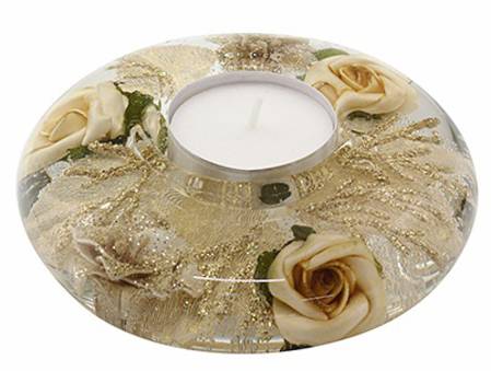 Dreamlight Gold Rose UFO Tealight