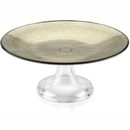 Bombay Beige Footed Cake Plate