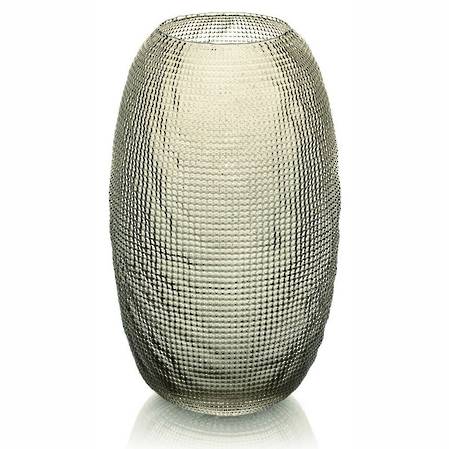 Diamante Beige/Chrome Vase 29cm