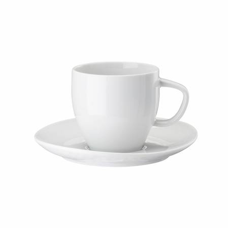 Junto White Tall Cup and Saucer