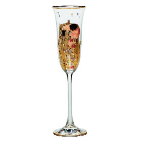 Klimt The Kiss Glass Flute