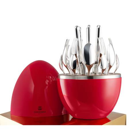 Mood Red 24 Piece Cutlery Set in Egg