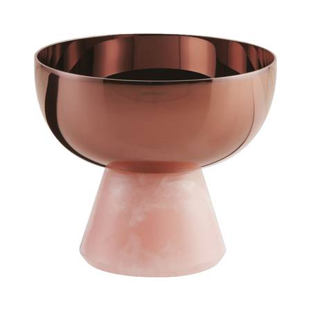 Madame Cup with Foot Pink Onyx & PVD Rum