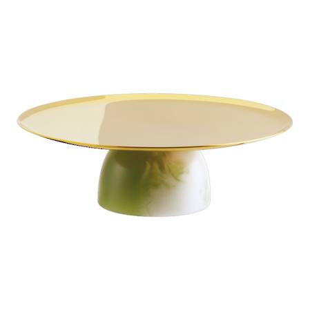 Madame Stand 16cm Green Jade & PVD Gold